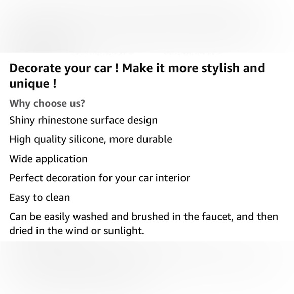 BLING Rhinestone Car Cup Coasters, Set of 2 - Picture 6 of 12